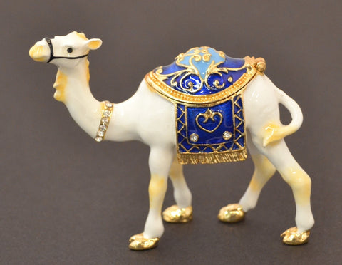 Small Nativity Camel Trinket Box Made with Austrian Crystals