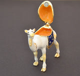 Small Nativity Camel Trinket Box Made with Austrian Crystals