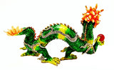 Large Chinese Dragon Trinket Box. Handmade with Austrian Crystals & Enamel