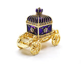 Jeweled Stagecoach Trinket Box Made with Enamel & Austrian Crystals