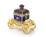 Jeweled Stagecoach Trinket Box Made with Enamel & Austrian Crystals