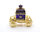 Jeweled Stagecoach Trinket Box Made with Enamel & Austrian Crystals