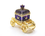 Jeweled Stagecoach Trinket Box Made with Enamel & Austrian Crystals