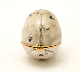 Skull Trinket Box with Jeweled Eyes. Handmade with Austrian Crystals