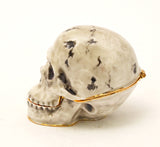 Skull Trinket Box with Jeweled Eyes. Handmade with Austrian Crystals