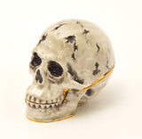 Skull Trinket Box with Jeweled Eyes. Handmade with Austrian Crystals