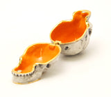 Skull Trinket Box with Jeweled Eyes. Handmade with Austrian Crystals