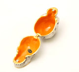 Skull Trinket Box with Jeweled Eyes. Handmade with Austrian Crystals