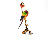 Beautiful Parrot on Branch Trinket Box Made with Austrian Crystals & Enamel