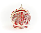 All Jeweled  Crown Trinket Box Handmade with Austrian Crystals & Enamel