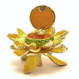 Sunflower Trinket Box. Hand Crafted with Austrian Crystals