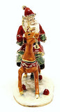 Santa Claus on Reindeer Trinket Box. Handmade with Austrian Crystals & Enamel