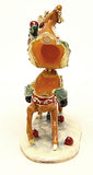 Santa Claus on Reindeer Trinket Box. Handmade with Austrian Crystals & Enamel
