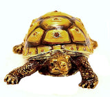 Tortoise Trinket Box Made with Austrian Crystals