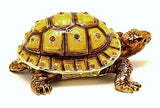 Tortoise Trinket Box Made with Austrian Crystals