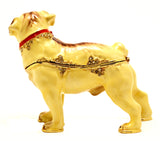 Pug Dog Trinket Box. Made with Austrian Crystals & Enamel