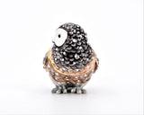 Small Owl Trinket Box. Adorable Handmade with Austrian Crystals