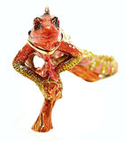 Branchside Iguana Trinket Box with Colorful Enamel & Austrian Crystals