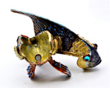 Tropical Fish Trinket Box with Colorful Enamel with Austrian Crystals