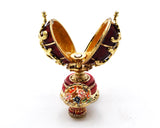 Decorative Egg Trinket Box with Flower Basket. Beautifully Made by Hand