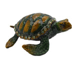 Jeweled Sea Turtle Trinket Box. Hand Crafted with Austrian Crystals & Enamel