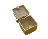 Jeweled Floral Trinket Box. Hand Crafted Square Shape with Enamel & Austrian Crystals