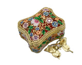 Big Butterfly Trinket Box with Butterfly as Broach. Made with Austrian Crystals & Enamel