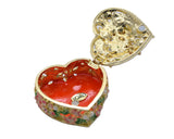 Jeweled Butterfly on Floral Trinket Box Made with Austrian Crystals & Colorful Enamel with Faux Pearls