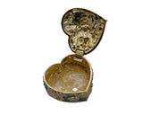 Jeweled Butterfly on Floral Trinket Box Made with Austrian Crystals & Colorful Enamel with Faux Pearls