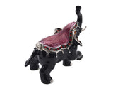 Bejeweled Circus Elephant Trinket Box. Hand Painted Enamel with Austrian Crystals