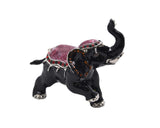 Bejeweled Circus Elephant Trinket Box. Hand Painted Enamel with Austrian Crystals