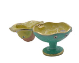 Bejeweled Ice Cream Cup Trinket Box. Hand Detailed with Austrian Crystals & Blue Enamel