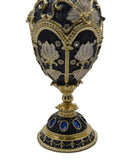 Big Floral Design Egg  Trinket Box. Hand Crafted with Austrian Crystal & Enamel with Some Amazing Details