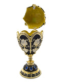 Big Floral Design Egg  Trinket Box. Hand Crafted with Austrian Crystal & Enamel with Some Amazing Details