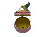 Hummingbird Trinket Box with Flowers. Beautifully Made with Austrian Crystals & Enamel