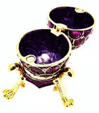 Faberge Style Egg Trinket Box with Stand with Austrian Crystals