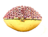 Bejeweled Fortune Cookie Trinket Box. Hand Set Austrian Crystals