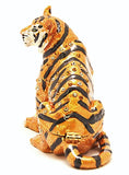Tiger With Baby Trinket Box. Hand Detailed with Austrian Crystals