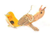 Brown Sparrow Trinket Box Made with Austrian Crystals