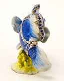 Clown Fish Trinket Box with Blue Enamel & Austrian Crystals