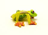 Leaping Frog with Baby Trinket Box. Very Detailed with Austrian Crystals Enamel