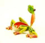 Leaping Frog with Baby Trinket Box. Very Detailed with Austrian Crystals Enamel