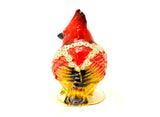 Ruby Cardinal Trinket Box with Red Enamel & Austrian Crystals