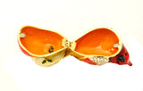 Ruby Cardinal Trinket Box with Red Enamel & Austrian Crystals