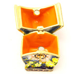 Bird House Trinket Box. Floral Design with Colorful Enamel & Austrian Crystals