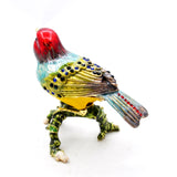 Bejeweled Sparrow Trinket Box with Colorful Enamel & Austrian Crystals