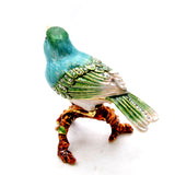 Bejeweled Sparrow Trinket Box with Colorful Enamel & Austrian Crystals