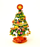 Christmas Tree and Gifts Trinket Box with Decoration. Made with Austrian Crystals