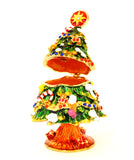 Christmas Tree and Gifts Trinket Box with Decoration. Made with Austrian Crystals