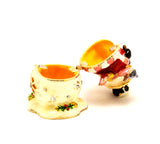 Snowman Holding Gifts Trinket Box. Handmade with Austrian Crystals